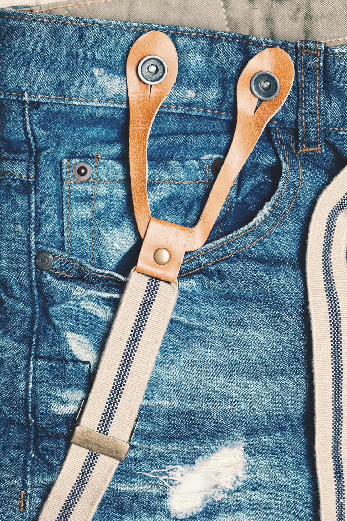 jeans with suspenders for mens