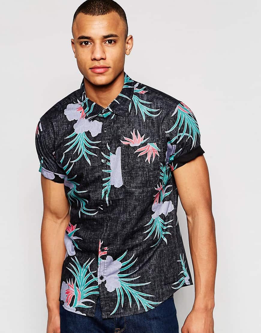 hawaiian linen shirt for men